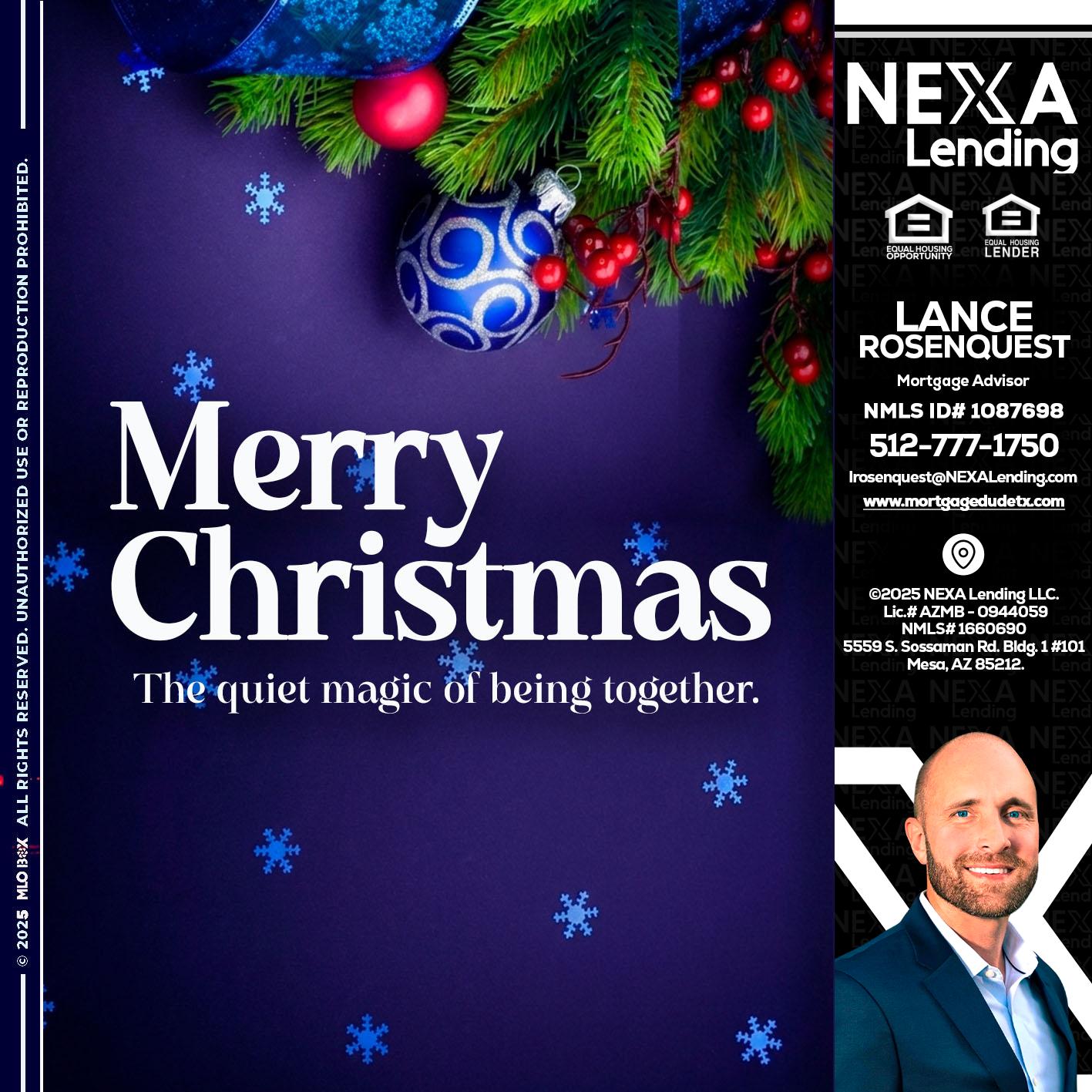 merry christmas - Lance Rosenquest -Mortgage Advisor