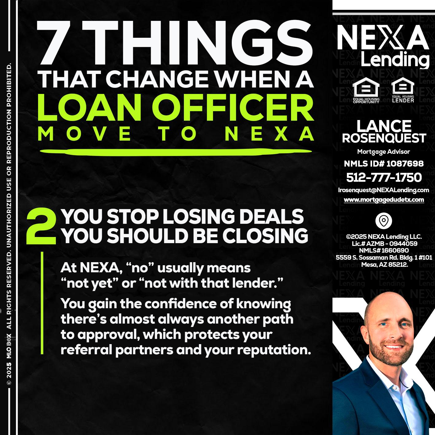 7 THINGS (2) - Lance Rosenquest -Mortgage Advisor