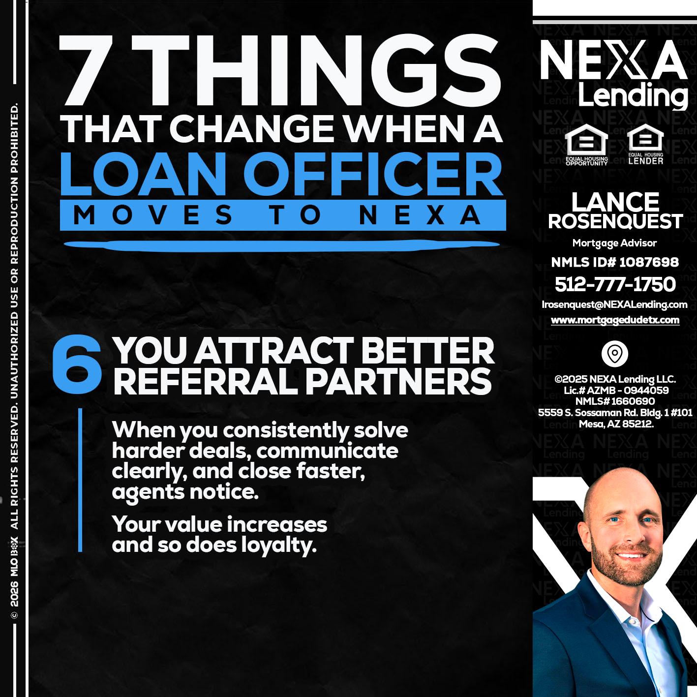 7 THINGS (6) - Lance Rosenquest -Mortgage Advisor