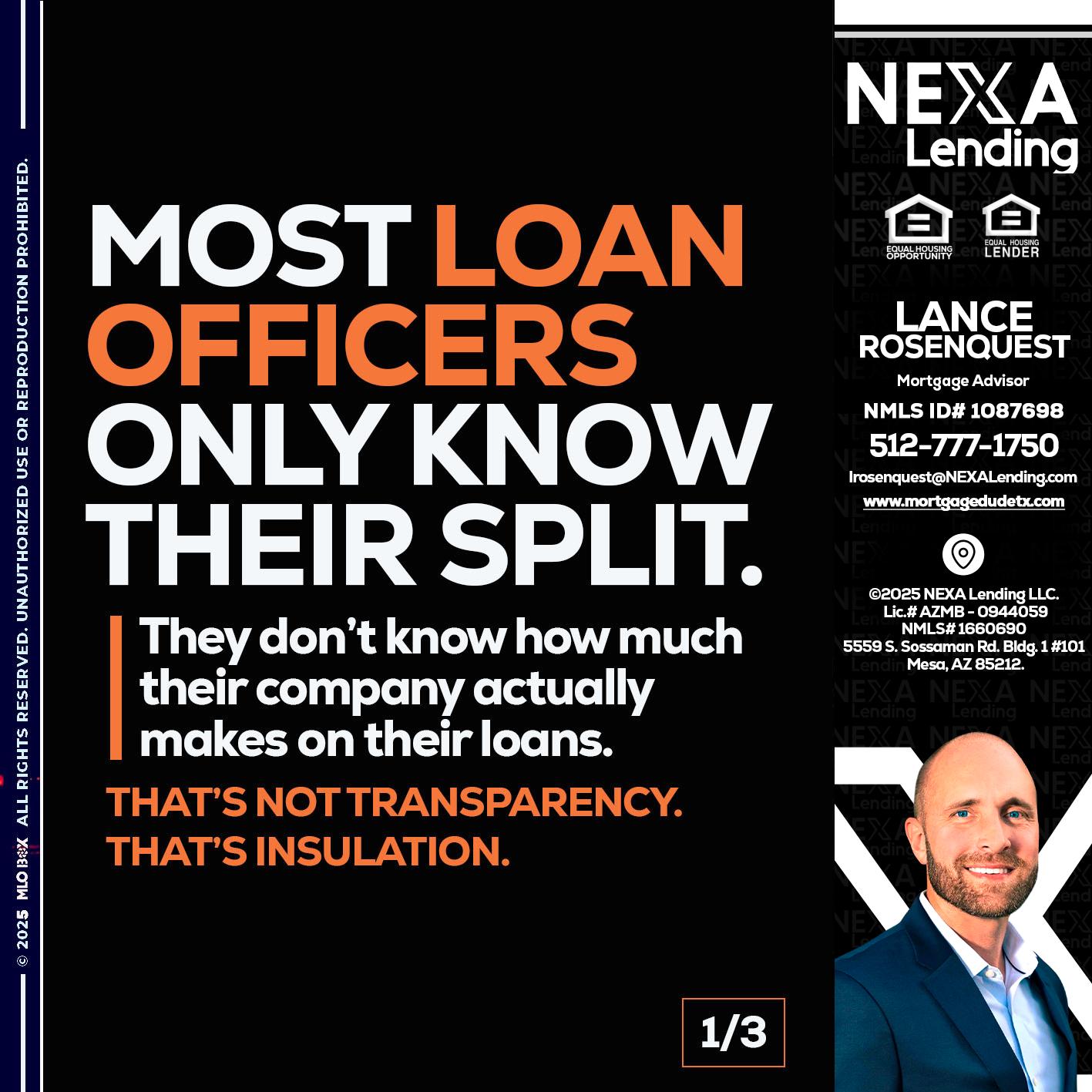 1 OF 3 - Lance Rosenquest -Mortgage Advisor