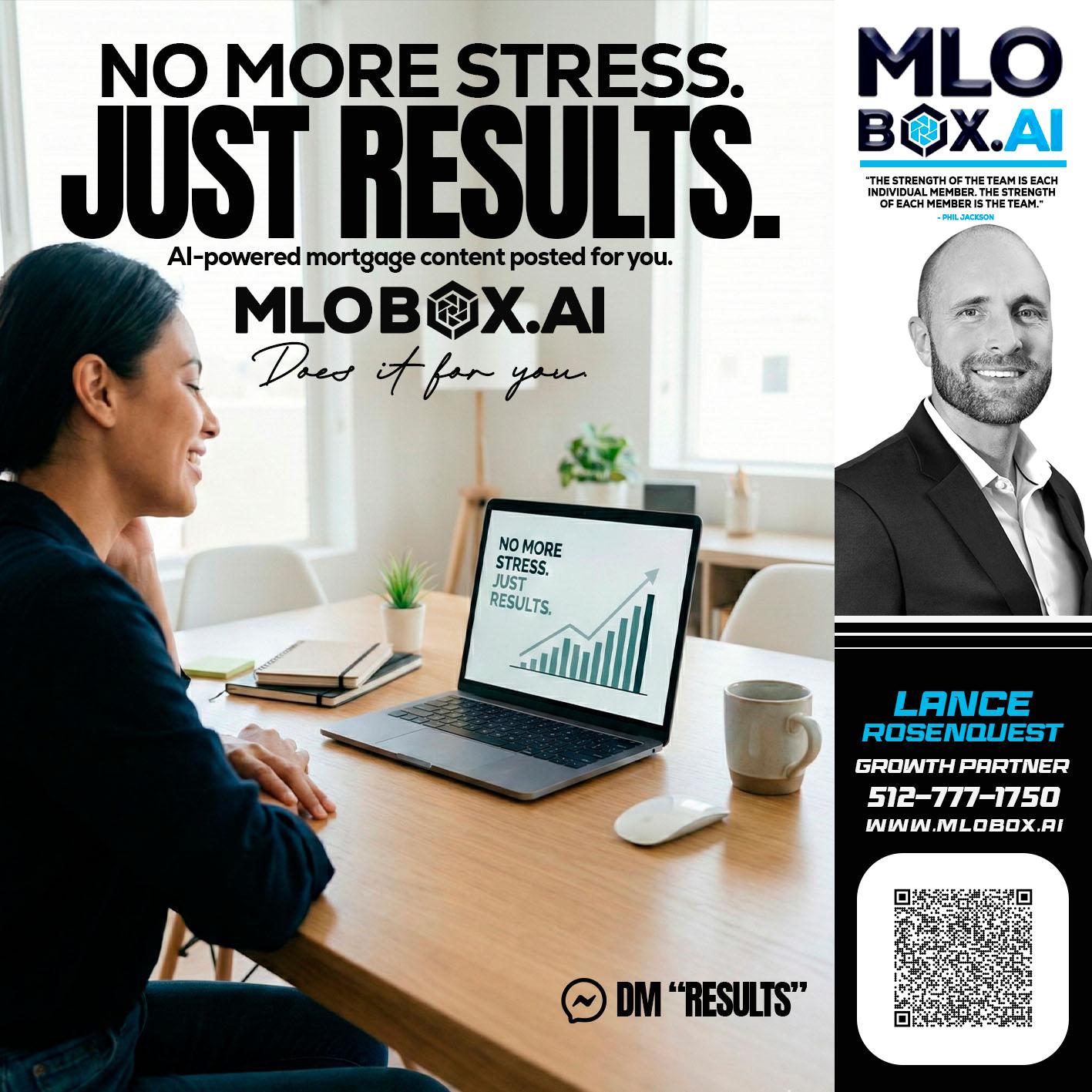 NO MORE STRESS - Lance Rosenquest -Mortgage Advisor