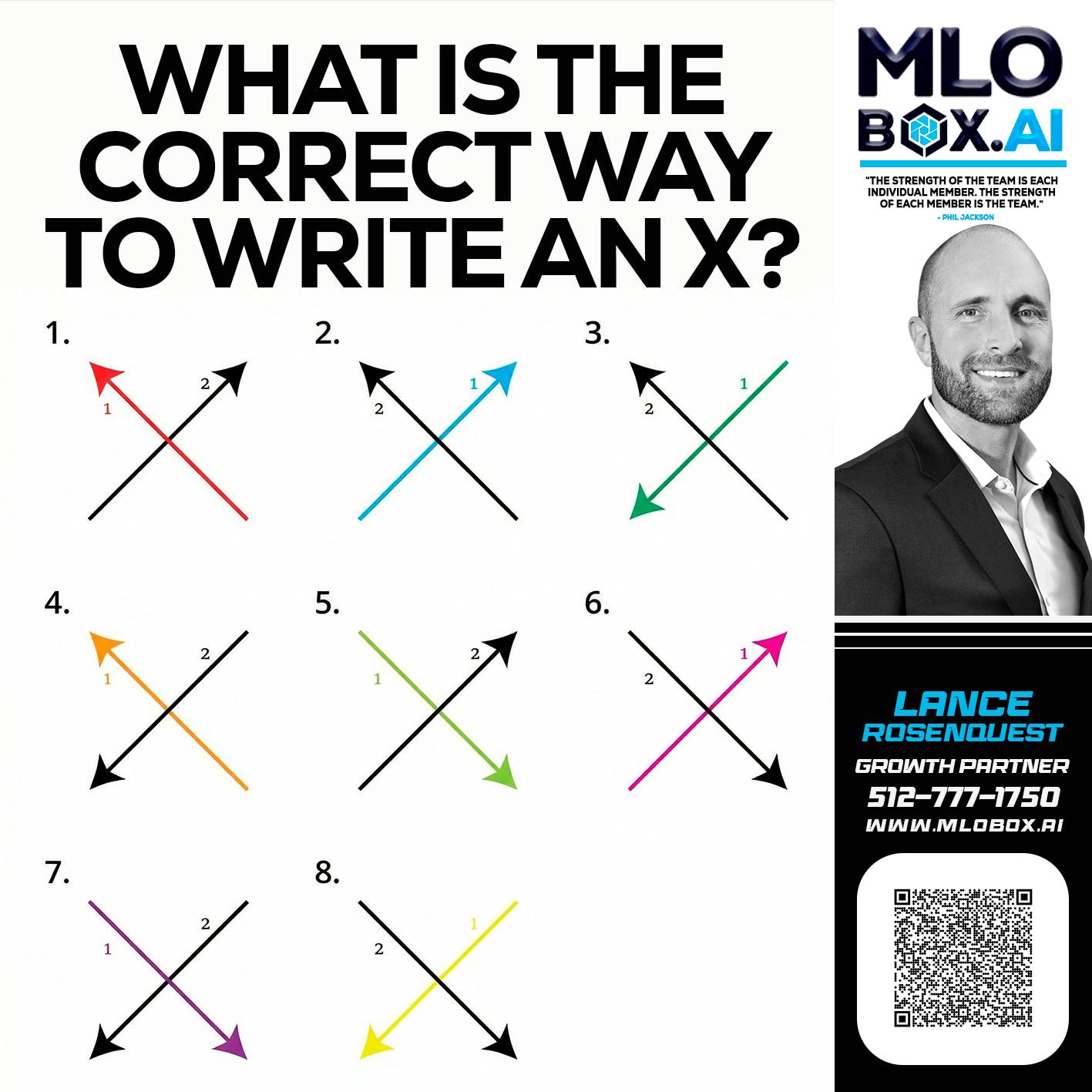 WHAT IS THE CORRECT WAY - Lance Rosenquest -Mortgage Advisor